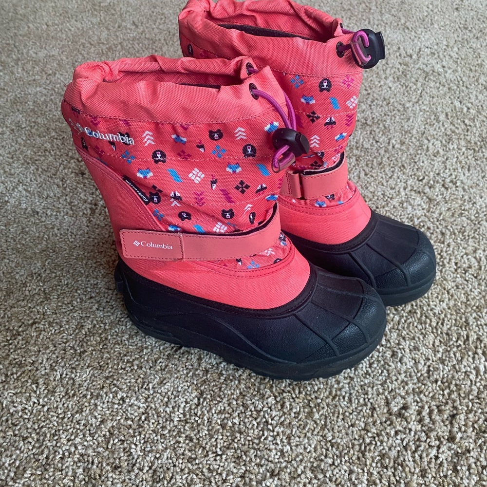 Columbia Pink and Black Kids' Snow Boots